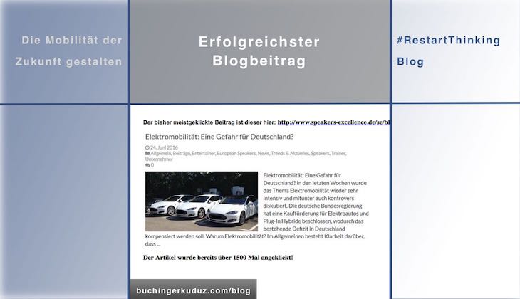 Erfolgreichster Blogbeitrag von Mario Buchinger